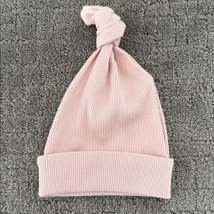 Soft Pink Knotted Baby Hat